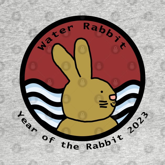 Cute Year of the Rabbit 2023 Water by ellenhenryart